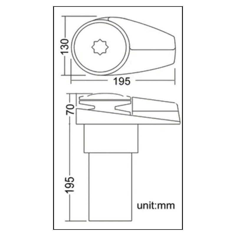 South Pacific Windlass 700W Vertical Alu Base 6mm Gypsy - VA600-2
